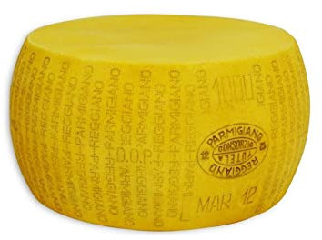 Forma Formaggio Parmigiano Reggiano finto da esposizione decorativo ideale per macellerie, salumerie e supermercati.