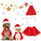 Weihnachtskostüm für Katzen, Hund Kostüm, Katzen Hunde Weihnachtskostüm, Haustier Weihnachtskleidung, Rot Katzenbekleidung Hundebekleidung Lustig Mütze Deko Weihnachts Outfit Geschenk