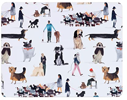 Maxwell & Williams GI0321 Tisch-Set 4-TLG eckig MDF, 34 x 26,5 cm – Serie Best Furry Friends – Hunde-Motiv – Geschenkbox