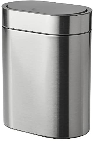 I-K-E-A Touch Top Bin Kitchen Home Waste Rubbish Bin Recycle Dustbin Stainless Steel For Cabinet Bathroom 4 l + Free Shoe Bag