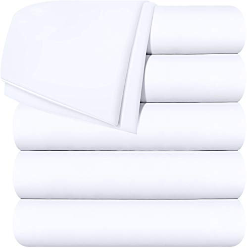 6 Stück Twin XL Size Bettlaken, ultraweiche Hotellaken, weiß