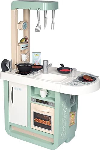 Smoby - Cucina Cherry, 7600310914, +3 anni, design moderno, tante funzioni, 23 accessori, piano di gioco h 48,5 cm
