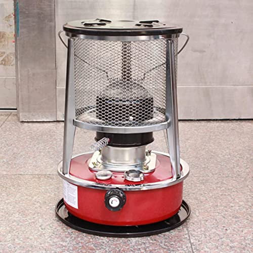 Générique Chauffage Au Pétrole, Portable Chauffage Au Mazout, De Kérosène Réchaud avec mèche pour Le Chauffage, Chauffage Au Pétrole pour Une Utilisation en intérieur,Red4.6L
