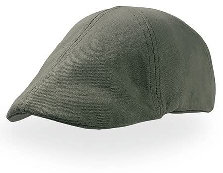Hats of London Gatsby Street Flat Cap 100% Chino Cotton Adult Unisex, olivgrün, Einheitsgröße