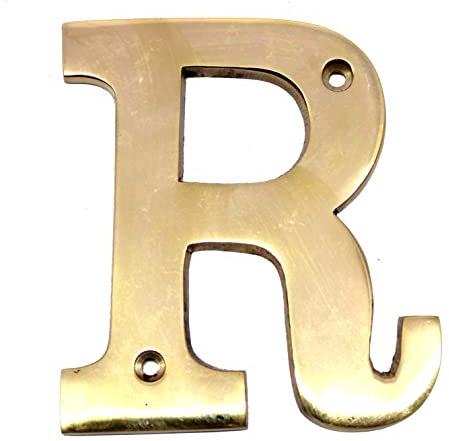 esplanade Brass House Hotel Door Name - Wall Door Plaque Alphabet Letter Z - 4 Inches (R Alphabet - 4)