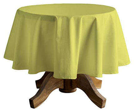 CALICOT Lemon Verbena Tischdecke aus 100% Baumwolle, vorgewaschen und vorgeschrumpft, perfekt für Zuhause | Speisen | Tischplatte| Partydekoration, Baumwolle, (Rechteckig, 160 x 229 cm)