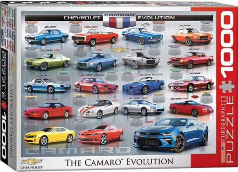 Chevrolet Camaro Evolution - 1000 Teile Puzzle im Format 68x48 cm + Puzzle Alu Rahmen für 1000er