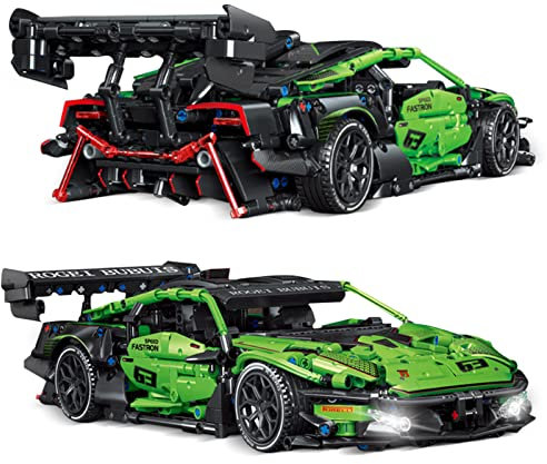 Sowide Supersportwagen Bausteine Sets,1644 Teile 1:14 Drift Auto Bausteine,Sportwagen Spielzeug Modell,Geeignet für Erwachsene und Jugendliche