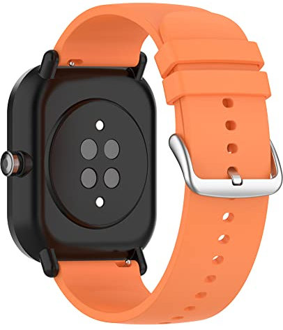 Armband Kompatibel mit Amazfit GTS, 20mm Quick Release Weiches Silikon-Ersatzband für Amazfit GTS 2 / Amazfit GTS/Amazfit Bip/Amazfit Bip Lite/Amazfit GTR 42mm (orange)