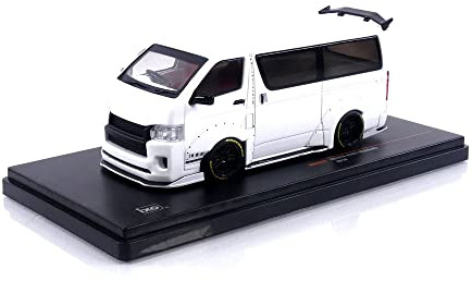 SCALE MODEL COMPATIBLE WITH TOYOTA HIACE WIDEBODY 2018 MET.WHITE 1:43 IXO MODEL MOC323