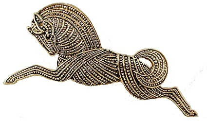 Vintage-Pferd-Brosche für Damen, Mädchen, Herren, Antik-Goldton, große Tier-Broschen, Kleid, Kostümzubehör, Boho, Halloween, Weihnachten, Urlaub, Dekoration, Schmuck, Geschenk für Freund, Vater,