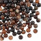 OLYCRAFT 126 Stück 6mm Natürliche Achatperlen Schwarz Gestreifter Achat Perlenstränge Gebänderter Achat Edelstein Runde Lose Perlen Für Armbänder Halsketten Schmuckherstellung - Loch 1mm