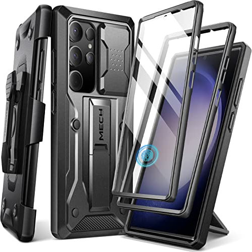 Tongate Custodia per Samsung Galaxy S23 Ultra, cover per fotocamera integrata e pellicola protettiva per lo schermo, 2 telai anteriori, grado militare, antiurto, custodia per telefono S23 Ultra con