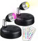 Klarlight Mini RGB Faretto a Batteria con Telecomando Faretti LED Interni Senza Fili LED Spot 13 Colori Luce Illuminazione per Pittura Gabinetto Arte Esposizione Freccette Party, 2-Pack Nero