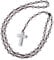 Nupuyai Kristall Kreuz Anhänger mit Bergkristall Stein Rosenkranz Kette für Damen Herren, Katholische Edelstein Gebetskette Kreuz Halskette Heilstein Reiki Schmuck
