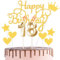 HONGCI Happy 18th Birthday Cake Topper & Birthday Candles Gold Number 18 Candles for Birthday Cake - 18th Birthday Candles Cake Cupcake Topper Birthday Cake Decorations for Girls Boys Birthday Gold