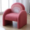 Wahson Kindersessel aus Teddystoff gepolsterter Kinderstuhl mit Armlehne Kindercouch Kindersofa für Kinderzimmer/Spielzimmer, Rosa