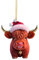 Kuh Weihnachtsschmuck 2D Acryl Cartoon Kuh Dekorative Ornamente Kuh Anhänger Christbaumschmuck Lustig Deko Anhänger Weihnachtsanhänger Weihnachtsbaum Deko Weihnachtsdekoration für (1-E, One Size)