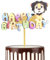 Mciskin Cartoon Happy Birthday Cake Topper Multicolor Acryl Cupcake Topper für Geburtstag Party Gold Cake Topper Happy Birthday für Mädchen oder Jungen Babys Gold Thema Kuchen Dekorationen Supplies