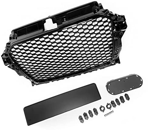 HABURN Auto Frente Parrilla, para Audi A3 8V 12-16, Frente Parachoque Rejillas Parrilla Reemplazo, Auto Malla Radiador Reja, Cuerpo Estilo Accesorios