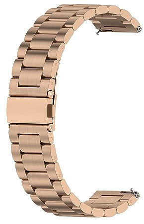 Métal Bracelet Compatible avec Fossil Gen 6/Gen 5E Smartwatch - Bande de Montre de Rechange en Acier Inoxydable pour Homme et Femme - Or Rose