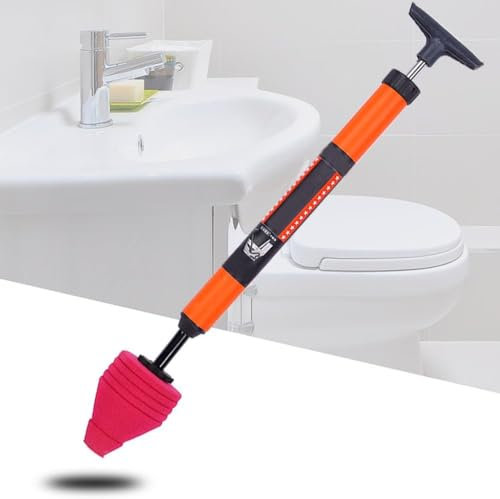 Yiokii Strumento idraulico per la rimozione degli intasamenti del WC Heavy Duty Unblocker per lavello ad alta pressione stantuffo scarico dell'aria strumento idraulico per lavello bagno cucina vasca
