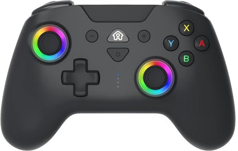 Subsonic – Mando para Nintendo Switch/Switch 2 - Mando Switch inalámbrico bluetooth con LED, vibración y giroscopio - Negro