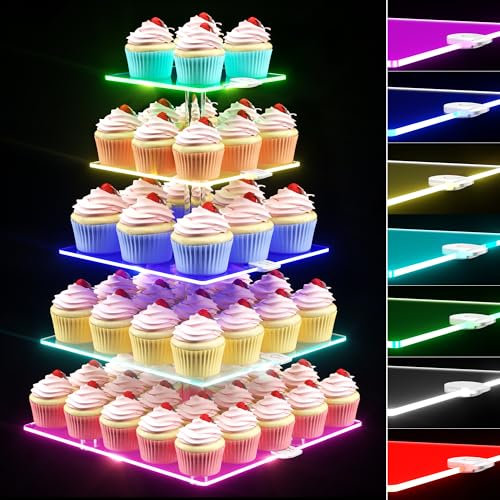 LED-Cupcake-Ständer mit 345 Etagen (5 Etagen)