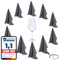 Walfinus Premium 10er-Set grau Mikrofaser Gläserpoliertuch fusselfreies, streifenfreies, kratzerfreie Microfaser Glaspoliertuch für Spiegel und Hochglanzoberflächen ca 50-60cm Poliertücher
