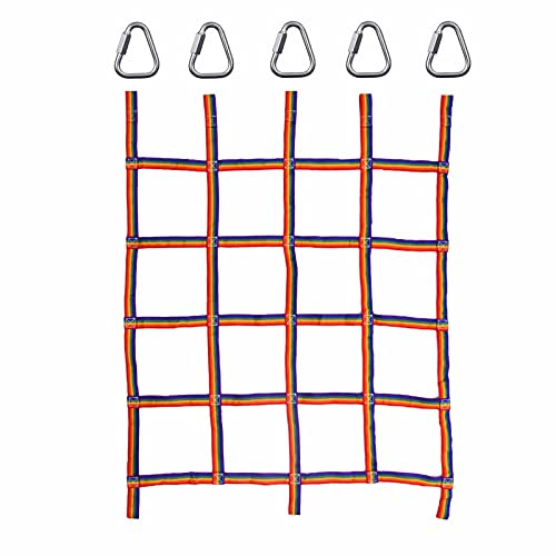 LSYHHXC Outdoor Children Rainbow Climbing Net Rope Ladder Jungle Hanging Step Playground Climbing Training Wall