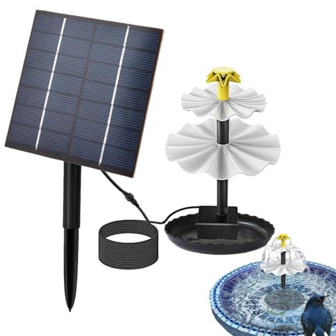 Fuente de Agua Solar,Fuente Solar para baño de pájaros,Kit de Bomba de Agua Solar para Exteriores - Bomba Flotante de Fuente de Agua con energía Solar para baño de pájaros, jardín, Estanque, Piscina,