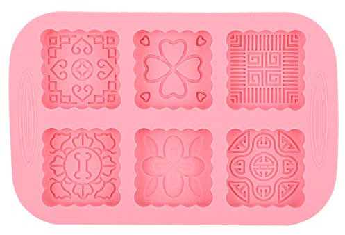 Mooncake-Form, Cake-Pop-Form, Mondkuchenform, Presse mit Schönem Muster, Lebensmittelechtes Silikon, Rosa, für die Herstellung von Mondkuchen, Seife, Schokolade