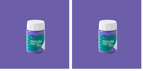 La Pajarita Pintura para Tela Opaque To-09 Violeta 35ML, Pintura de aplicación directa sobre tela (Paquete de 2)