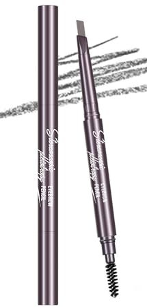 Long Lasting Waterproof Eyebrow Pencil Double Sided Shimmer (Grey)