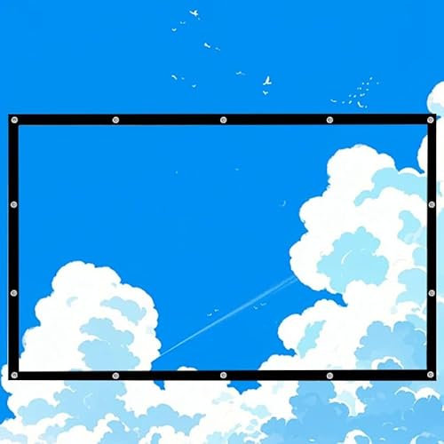 BGBZHMMEE 120 150 250 Inch Projector Screen 16:9 Foldable Anti-Crease Projection Screen Portable Projector Movies Screens For Outdoor Indoor Home Theater Movie Screen(250in-16:9)