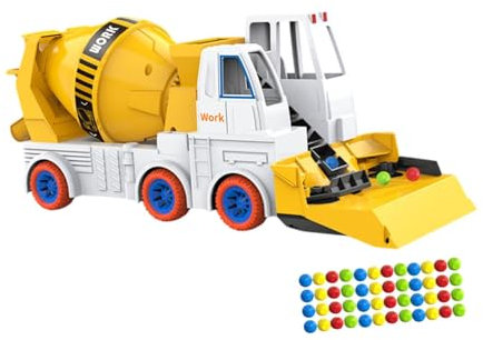 Escavatore da Costruzione Giocattolo per Auto Spazzatrice Automatica per Perline Camion Giocattolo per Camion di Ingegneria Educativa per, Macchina Miscelatrice