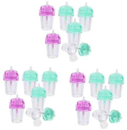CRILSTYLEO 21 Stk Milchteeflasche Lippenglasur Tube Lipgloss-tuben Eiscreme Container Lippentönung Lipgloss-tuben Mit Zauberstab Balsam Glossen Liner Lipgloss-kit Lippenöl Tkb Bausatz Plastik