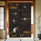 CHGCRAFT Red-Crowned Crane Door Curtain Doorway Cloud Doorway Japanese Curtain Room Divider Folding for Kitchen Bathroom Bistro Partition Shading Bedroom Decoration, 33x59 Inch