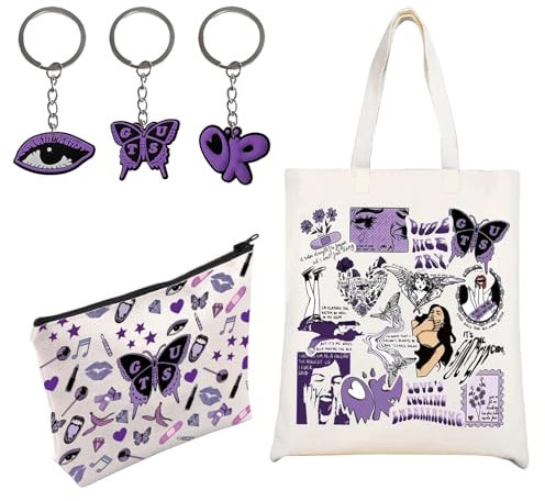 Puedno Tragetasche für Sänger-Fans, G-U-T-S Tour-Konzert-Tragetasche, Geschenk für Fans, Guts Musikliebhaber, Geschenk, Oliviα-Album-Tasche aus Segeltuch