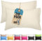 Kissenbezug Doppelpack 50x60 cm Creme mit verdecktem Reißverschluss - 2er Pack Kissenhülle Set Baumwolle Uni, Waschbar, Atmungsaktiv Mischgewebe