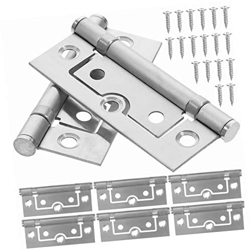 jojofuny 6paires Charnières De Coffre Sans Mortaise De Charnières De Porte Affleurantes Pour Armoires De Cuisine Placards Volets Et Meubles