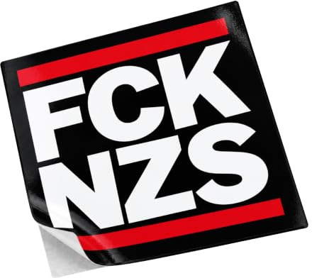 FCK NZS Aufkleber Sticker 5x5 cm 10 Stück, Aufkleber Set - Wasserfeste Vinyl Aufkleber - Aufkleber für Autos, LKWs, Vans, SUVs, Wände, Fenster, Laptops und Notizbücher