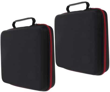 TOYANDONA 2pcs Wireless Microphone Storage Box Mic Case Organizer for Handheld Microphones Portable Carrying Bag Pockets for Travel Party Karaoke Performances