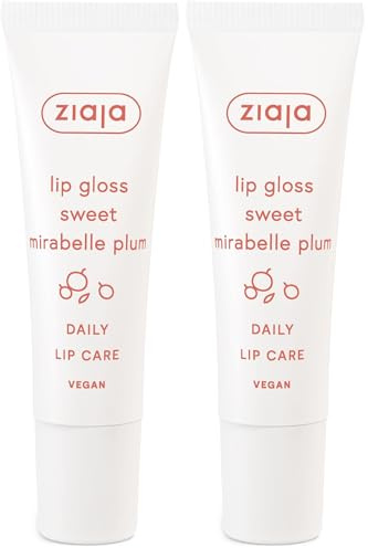 Sweet Mirabelle Plum Lipgloss Lippenbalsam Ziaja (Packung mit 2)