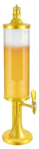 Distributore di birra a torre di birra da 3 l, con illuminazione a LED e colonna di ghiaccio, per bar e feste, trasparente e leggero, 1,15 kg