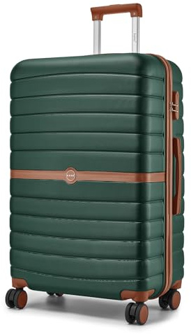 Kono Large Hard Shell Suitcase, Lightweight ABS+PC Checked Luggage | 28 Inch 94L Spacious Trolley Case with Silent 360° Spinner Wheels & Combination Lock, Ideal for Long Haul & Family Holidays