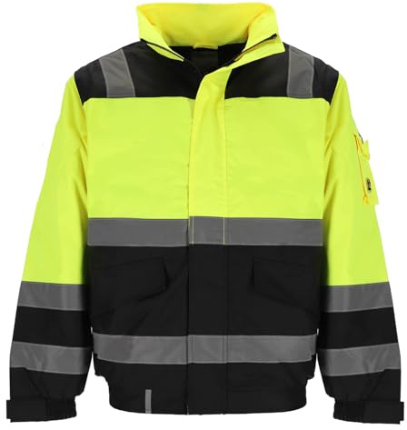 Terratrend Job Herren Warnschutz-Pilotenjacke - Arbeitsjacke Warnschutzjacke Warnjacke