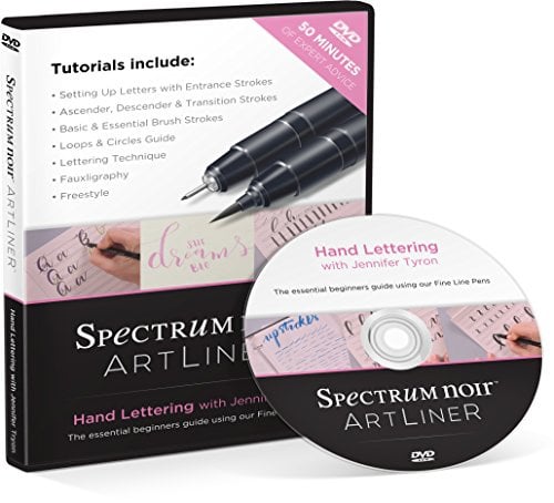 Spectrum Noir Artliner-Hand Lettering DVD, weiß, 13,5 x 14 x 7,5 cm