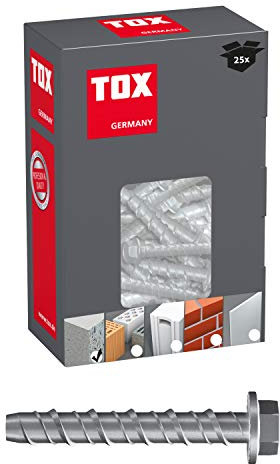 TOX Tornillo para hormigón Sumo Pro 1 M10 x 75 x 5 +15 mm, 25 piezas, 041101101