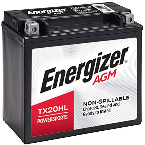 Energizer TX20HL AGM Motorcycle and Atv 12V Battery, 310 Cold Cranking Amps and 18 Ahr. Replaces: YTX20L-BS and others